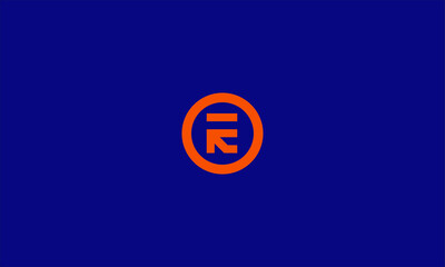 Creative and Minimalist Letter R Logo Design Icon |Editable in Vector Format in Blue and red colour