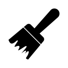 Illustration of paintbrush icon on white background