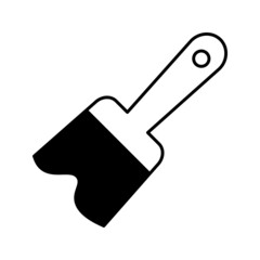 Illustration of paintbrush icon on white background