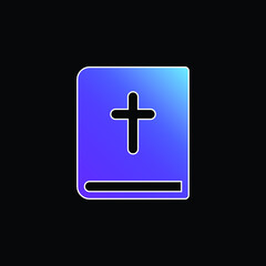 Bible blue gradient vector icon