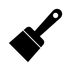 Illustration of paintbrush icon on white background