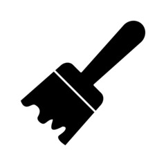Illustration of paintbrush icon on white background