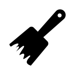 Illustration of paintbrush icon on white background