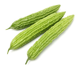 Bitter melon , Bitter gourd on white background