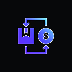 Box blue gradient vector icon