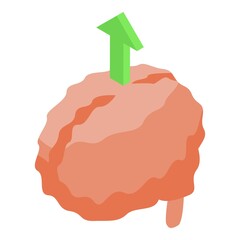 Education workflow brainstorming icon. Isometric of Education workflow brainstorming vector icon for web design isolated on white background