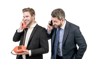 What can we do for you. Modern boss and old-fashioned boss. Modern and classic communication