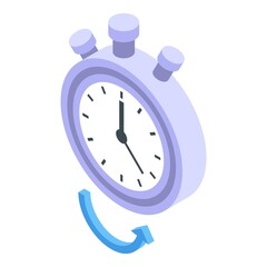 Education workflow stopwatch icon. Isometric of Education workflow stopwatch vector icon for web design isolated on white background