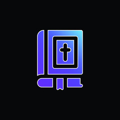 Bible blue gradient vector icon