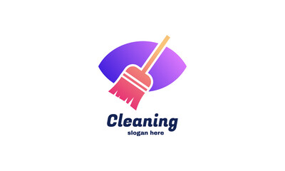 stock illustrator  abstract eye cleaning service business logo design concept for interior home and building