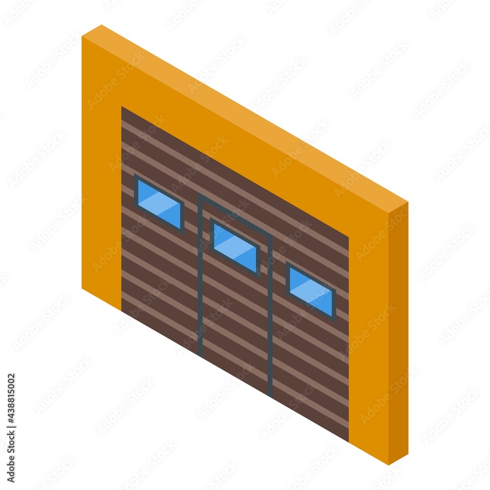 Aufkleber automatic gate door icon. isometric of automatic gate door vector icon for web design isolated on wh