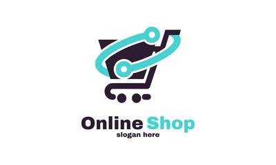 stock vector online shop logo designs template vector simple shopping logo design