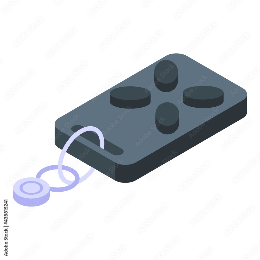 Poster automatic gate remote control icon. isometric of automatic gate remote control vector icon for web d