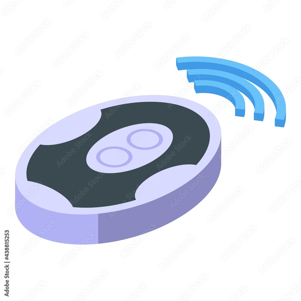 Poster automatic gate remote control device icon. isometric of automatic gate remote control device vector 
