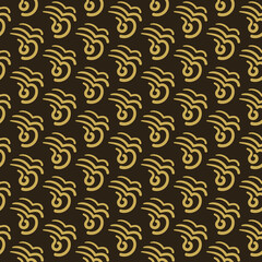 Abstract background pattern with decorative ornament on a black background, wallpaper. Seamless pattern, texture. Vector illustration for design