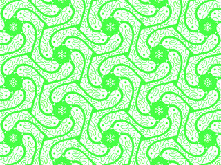 Green snake pattern graphic fashion
