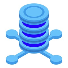 Block chain server stack icon. Isometric of Block chain server stack vector icon for web design isolated on white background