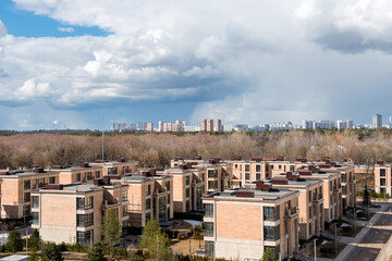  View of the residential complex "Capital Coast" on a spring day. Tamanskaya street, Moscow