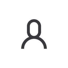 User icon. Human person symbol. Avatar login sign.