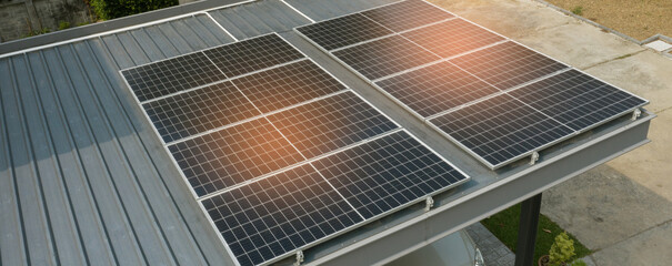 Solar cells on the roof, save the power