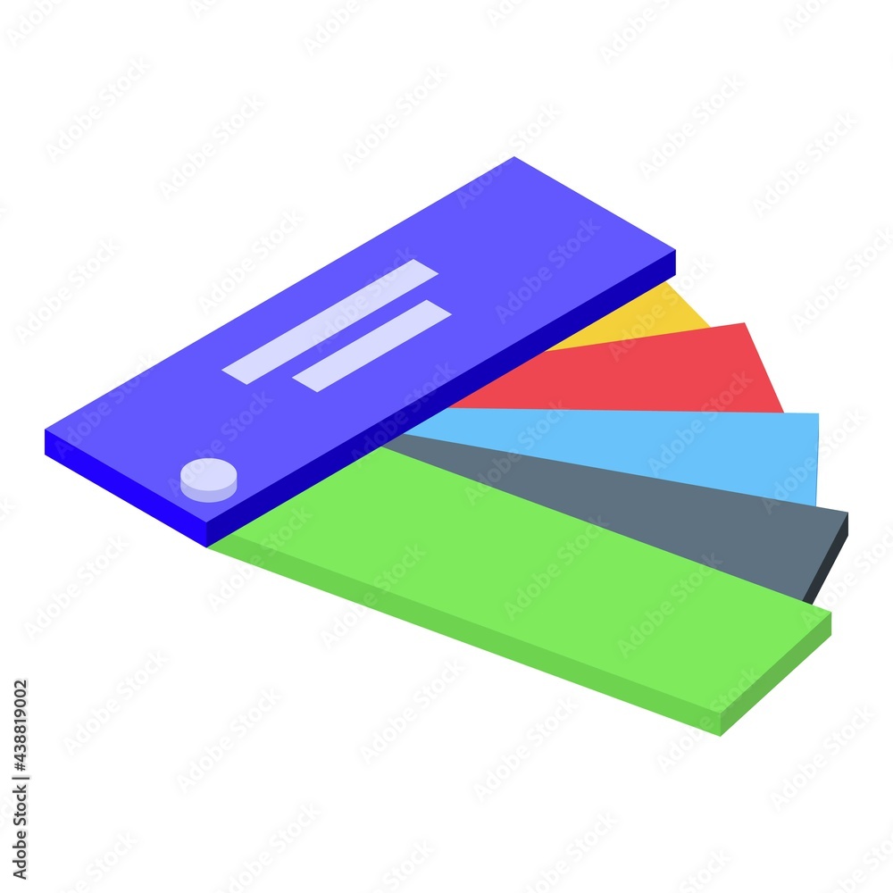 Poster palet digital printing icon. isometric of palet digital printing vector icon for web design isolated