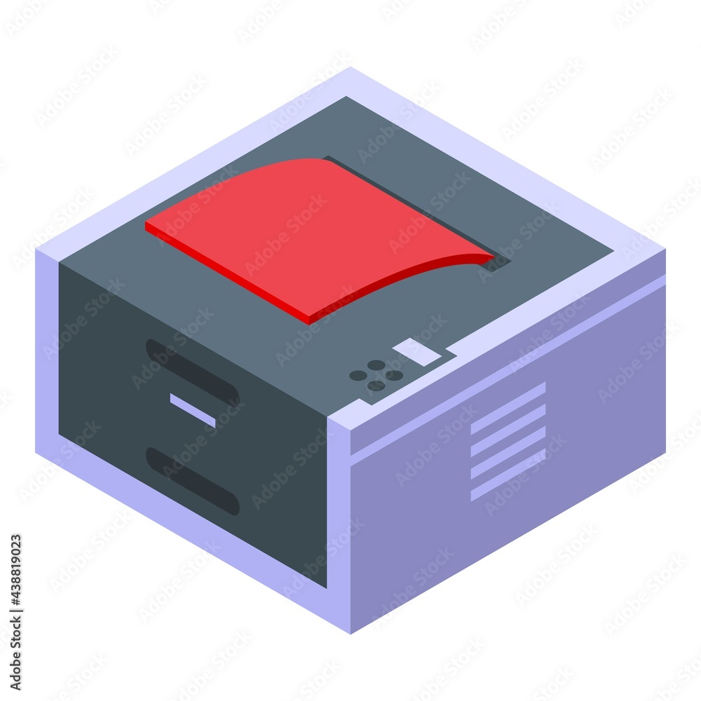Poster device digital printing icon. isometric of device digital printing vector icon for web design isolat
