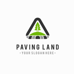 Landscape logo with triangle concept