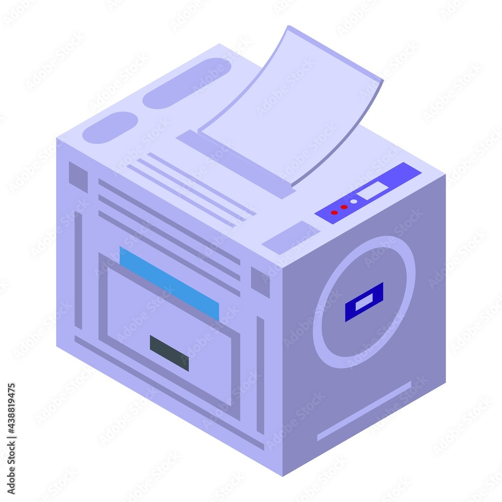 Poster polygraph digital printing icon. isometric of polygraph digital printing vector icon for web design 