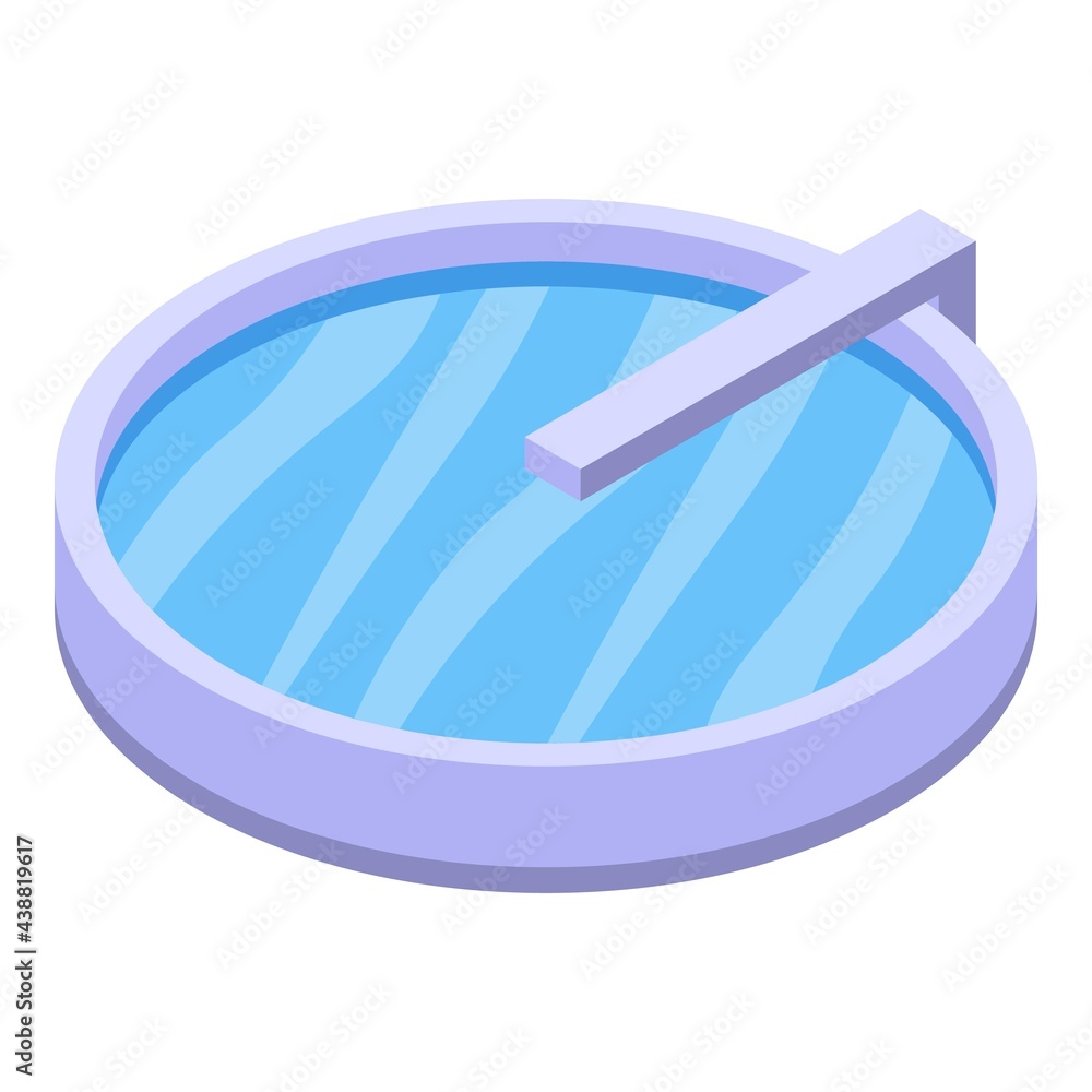 Poster water purification pool icon. isometric of water purification pool vector icon for web design isolat