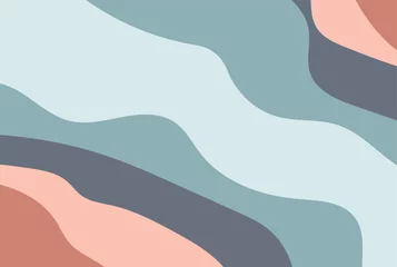 Türaufkleber Babyzimmer Flusstapete und hellorangefarbener Vektorhintergrund mit gebogenen Linien und brandneuer farbiger Illustration im Marmorstil mit Farbverlauf und dem eleganten Muster für design.eps