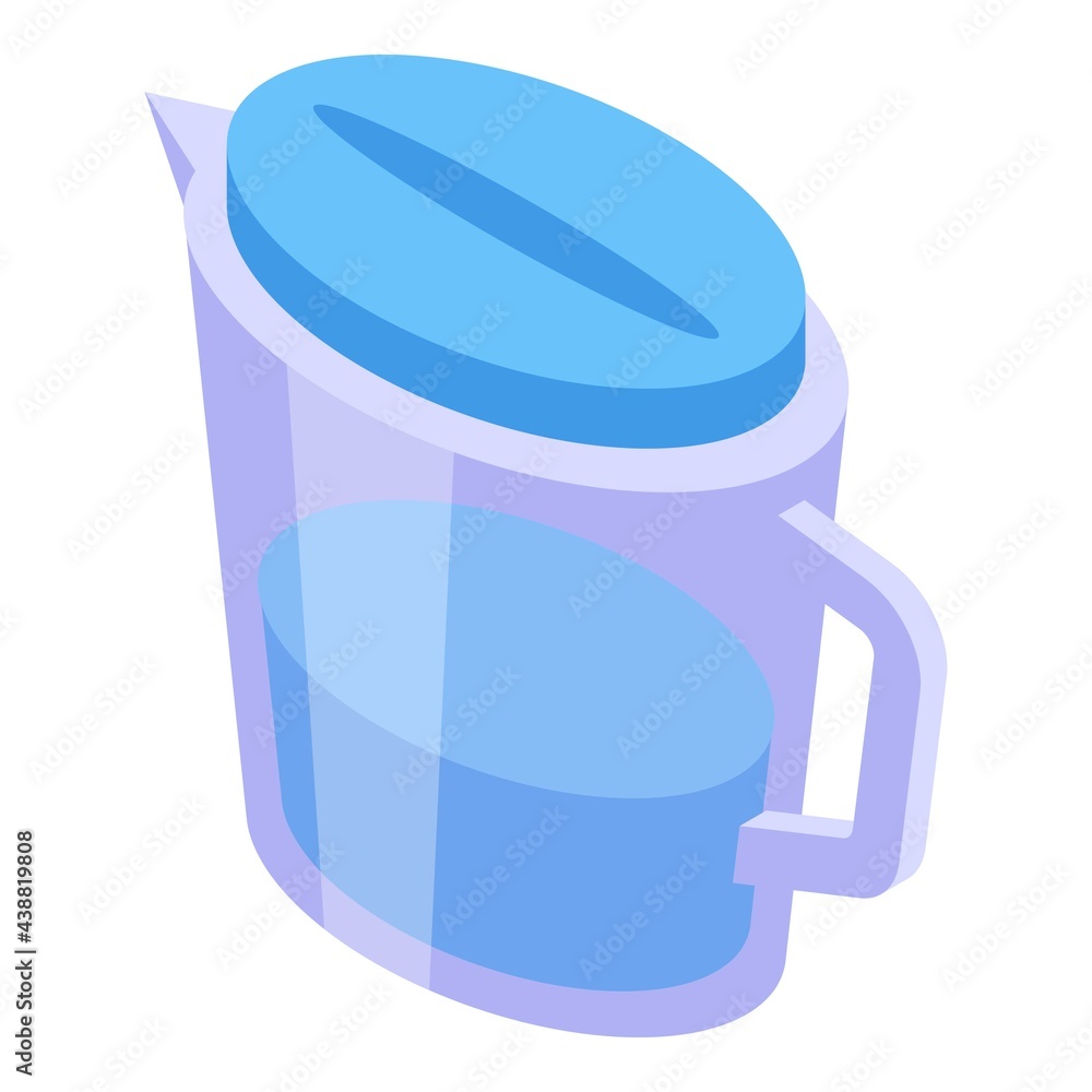 Poster water purification jug icon. isometric of water purification jug vector icon for web design isolated