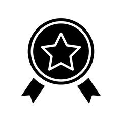 Medal icon. star icon, champion, winner. simple illustration. Editable stroke. Design template vector