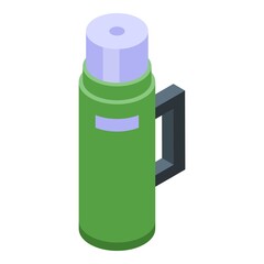 Hike thermos bottle icon. Isometric of Hike thermos bottle vector icon for web design isolated on white background - obrazy, fototapety, plakaty