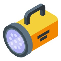 Hike flashlight icon. Isometric of Hike flashlight vector icon for web design isolated on white background