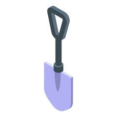 Hike shovel icon. Isometric of Hike shovel vector icon for web design isolated on white background