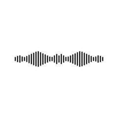 Black waves as equalizer on white background. Vector Illustration. eps 10