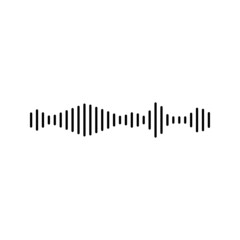 Black waves as equalizer on white background. Vector Illustration. eps 10