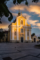 Fototapeta na wymiar Carmelite's Church is a beautiful building in Győr, Hungary. 