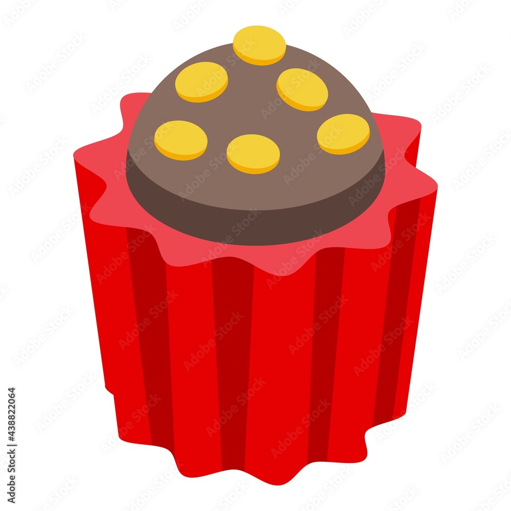Poster cook muffin icon. isometric of cook muffin vector icon for web design isolated on white background