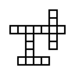 Crossword vector icon, intelligence symbol. Simple, flat design for web or mobile app