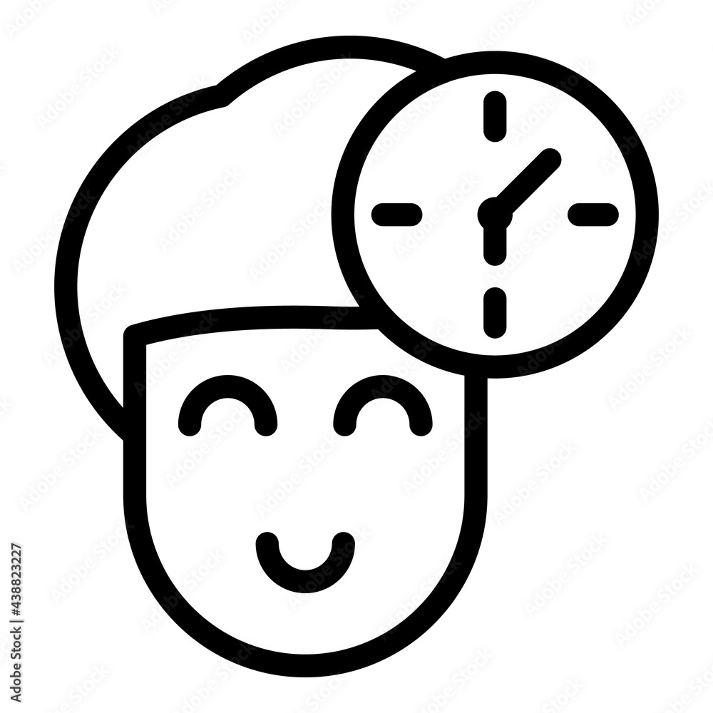 Poster no problem jet lag icon. outline no problem jet lag vector icon for web design isolated on white bac