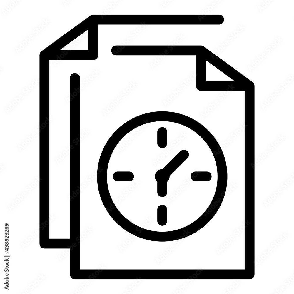 Aufkleber file jet lag icon. outline file jet lag vector icon for web design isolated on white background