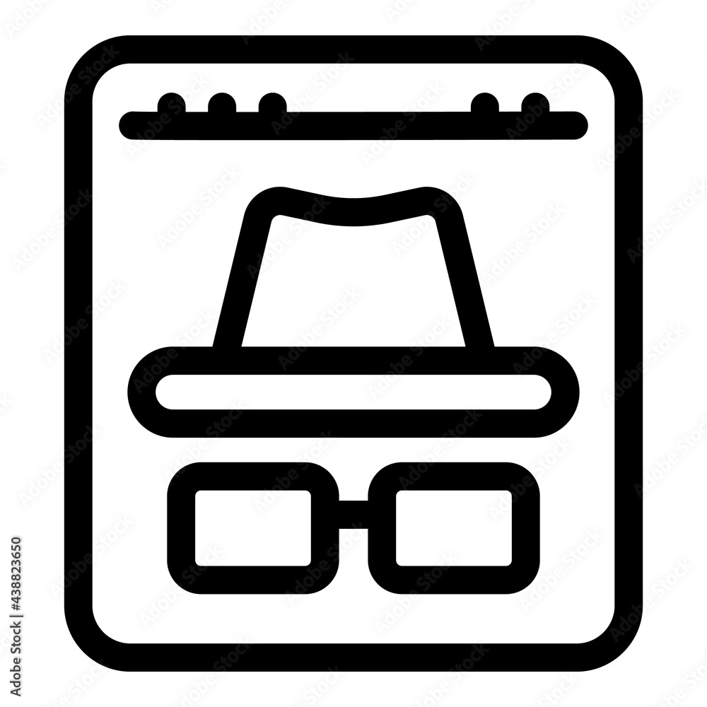 Aufkleber anonymous human icon. outline anonymous human vector icon for web design isolated on white backgroun