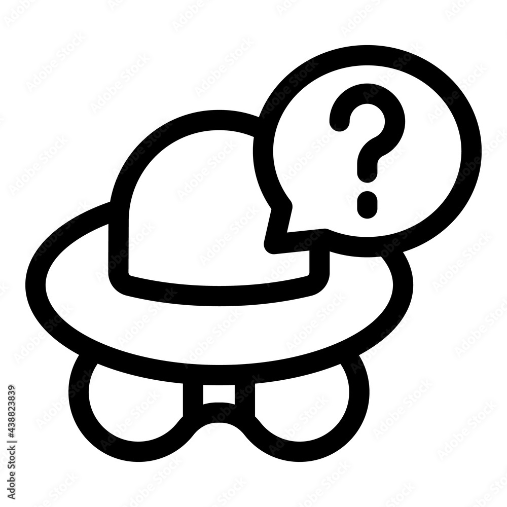 Poster anonymous information icon. outline anonymous information vector icon for web design isolated on whi