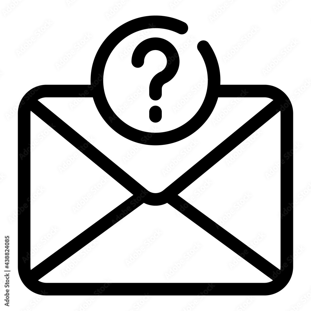 Poster anonymous mail icon. outline anonymous mail vector icon for web design isolated on white background