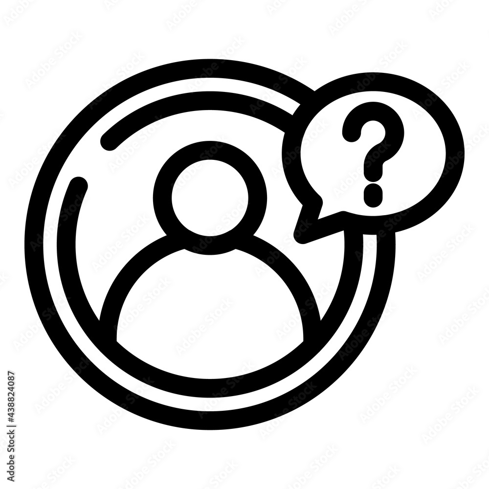 Poster anonymous person icon. outline anonymous person vector icon for web design isolated on white backgro