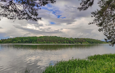 Southern Bug River. Summer landscape
