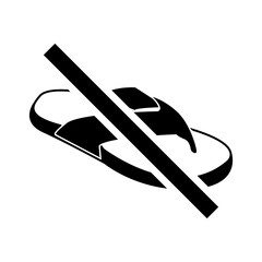 Caution No Open Toed Shoes Sign on white background