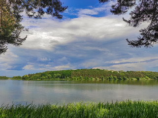 Southern Bug River. Summer landscape
