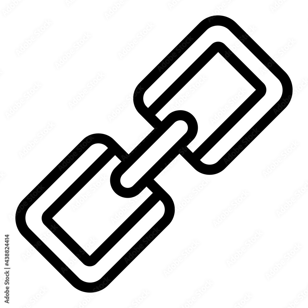 Poster chain relationship icon. outline chain relationship vector icon for web design isolated on white bac